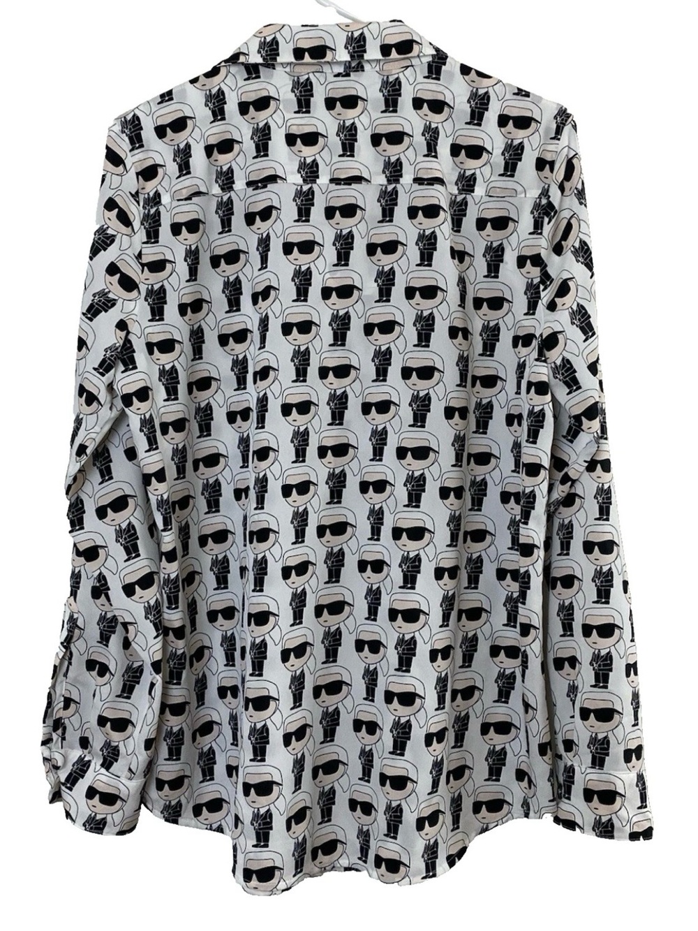 SOLD Karl Lagerfeld Paris All Over Print Blouse - Picture 15 of 15